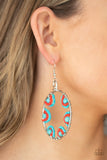 Off The Rim - Blue- Paparazzi Accessories - Earring