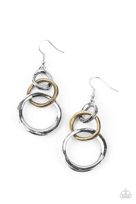 Harmoniously Handcrafted - Silver - Paparazzi Accessories - Earring