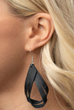 Thats A STRAP - Black - Paparazzi Accessories - Earring