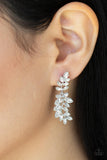 Frond Fairytale - White - Paparazzi Accessories - Earring