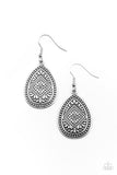 Mayan Mecca - Silver - Paparazzi Accessories - Earring