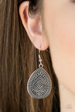 Mayan Mecca - Silver - Paparazzi Accessories - Earring