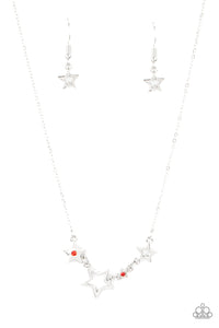 Proudly Patriotic - Red- Paparazzi Accessories - Necklace