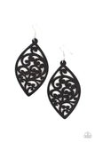 Coral Garden - Black - Paparazzi Accessories - Earring