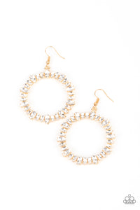 Glowing Reviews - Gold - Paparazzi Accessories - Earring - Jewelry with Erin Binford