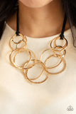 Spiraling Out of COUTURE - Gold - Paparazzi Accessories - Necklace - Jewelry with Erin Binford