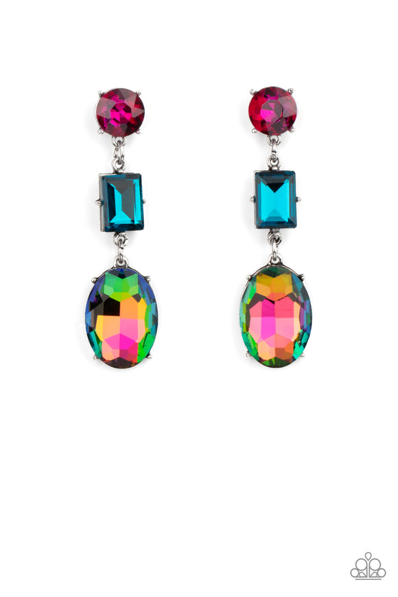 Extra Envious - Multi - Paparazzi Accessories - Earring