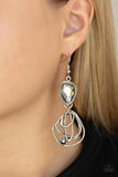 Galactic Drama - Silver- Paparazzi Accessories - Earrings