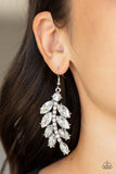 Ice Garden Gala - White - Paparazzi Accessories - Earring