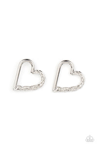 Cupid, Who? - Silver - Paparazzi Accessories - Earring