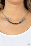 Throwing SHADES - Blue - Paparazzi Accessories - Necklace - Jewelry with Erin Binford