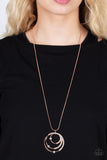 Ecliptic Elegance - Copper - Paparazzi Accessories - Necklace