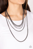 Top of the Food Chain - Black - Paparazzi Accessories - Necklace