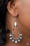 Fluent in Florals - White - Paparazzi Accessories - Earring