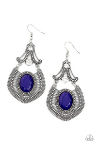 Panama Palace - Blue - Paparazzi Accessories - Earring