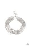 Experienced in Elegance - White - Paparazzi Accessories - Bracelet