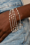 Experienced in Elegance - White - Paparazzi Accessories - Bracelet