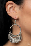 FOWL Tempered - Silver - Paparazzi Accessories - Earring