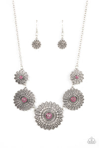 Marigold Meadows - Pink - Paparazzi Accessories- Necklace