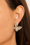 Smooth Like FLUTTER - Gold- Paparazzi Accessories - Earring