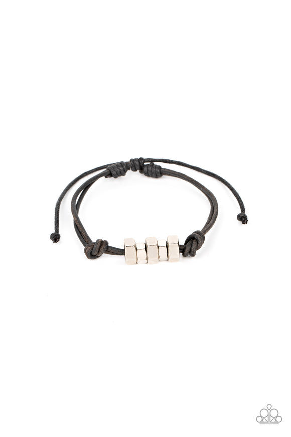 Bolt Out - Black- Paparazzi Accessories- Bracelet