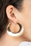 Power Curves - Gold - Paparazzi Accessories - Earring