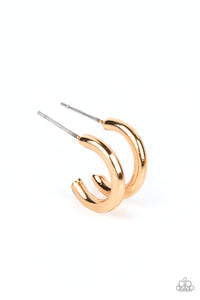 Small-Scale Shimmer - Gold - Paparazzi Accessories - Earring