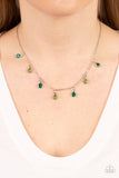 Carefree Charmer - Green - Paparazzi Accessories - Necklace