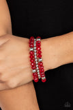 Prismatic Perceptions - Red - Paparazzi Accessories - Bracelet