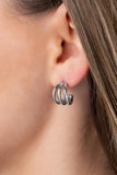 TRIPLE Down - Silver - Paparazzi Accessories - Earring