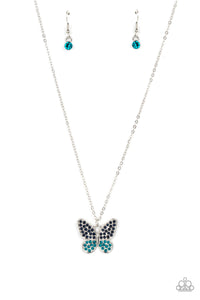 Flutter Forte - Blue - Paparazzi Accessories - Necklace