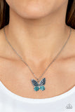 Flutter Forte - Blue - Paparazzi Accessories - Necklace