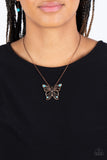 Badlands Butterfly - Copper - Paparazzi Accessories - Necklace