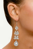 Water Lily Whimsy - White - Paparazzi Accessories - Earring