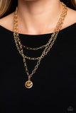 Winking Wanderer - Gold - Paparazzi Accessories - Necklace