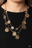 Hammered Horizons - Gold - Paparazzi Accessories - Necklace