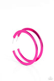 Pop HOOP - Pink - Paparazzi Accessories - Earring