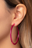 Pop HOOP - Pink - Paparazzi Accessories - Earring