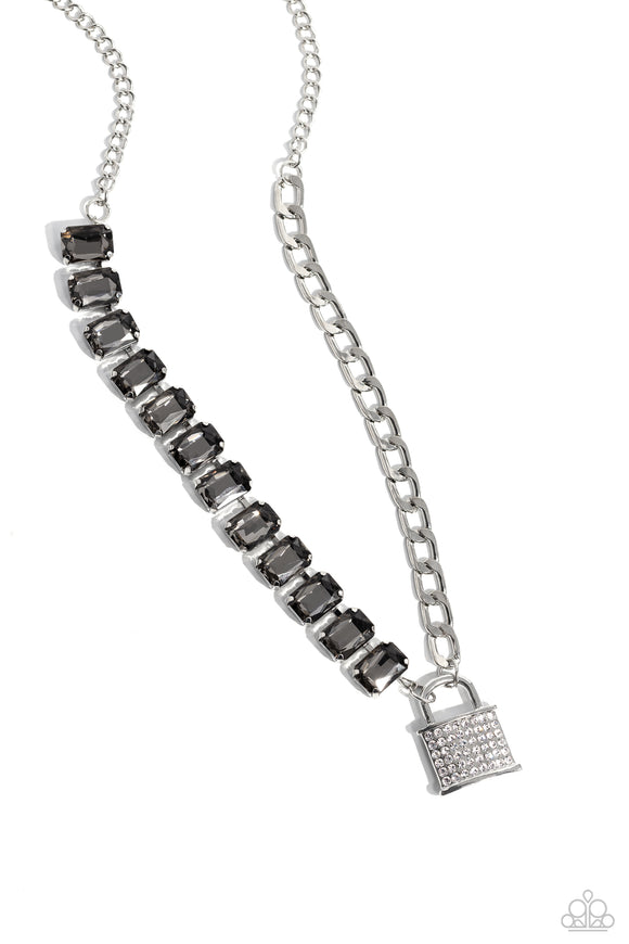 LOCK and Roll - Silver - Paparazzi Accesories- Necklace