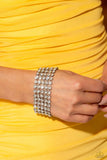 GLASSY Gallery - White -Paparazzi Accessories - Bracelet