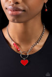 Mismatched Mayhem - Red - Paparazzi Accessories - Necklace