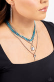 Locked Labor - Blue - Paparazzi Accessories - Necklace