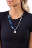 LOCK and Roll - Blue - Paparazzi Accessories - Necklace