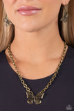 Midair Monochromatic - Brass - Paparazzi Accessories - Necklace