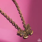 Midair Monochromatic - Brass - Paparazzi Accessories - Necklace