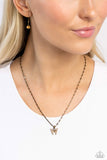 High-Flying Hangout - Brass - Paparazzi Accessories - Necklace