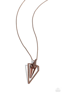 Trifecta Tyrant - Copper - Paparazzi Accessories - Necklace